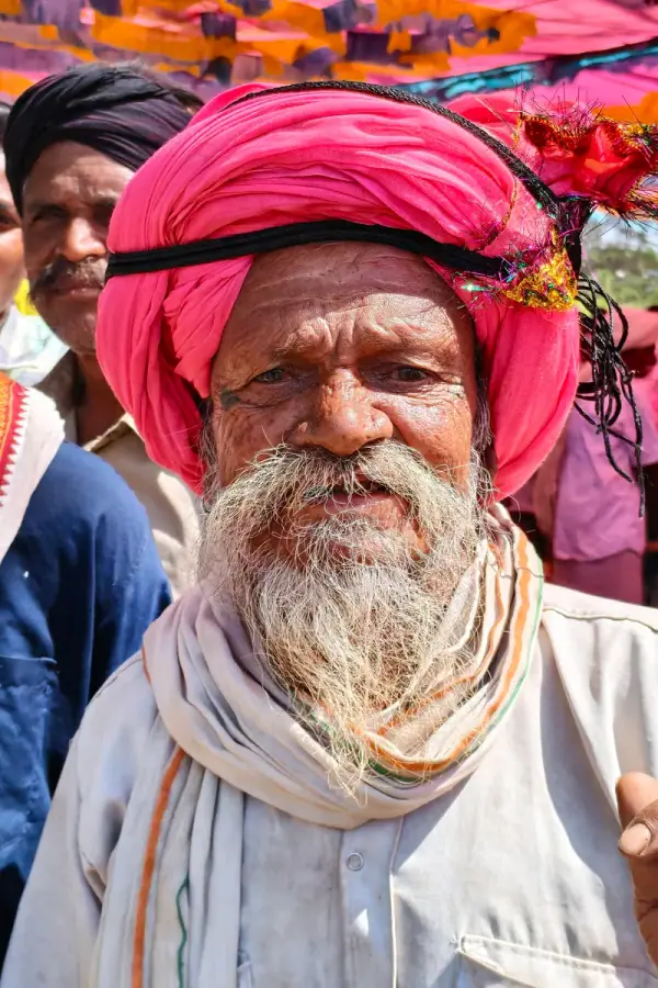 Bhil-Bhilala tribesmen at the Bhagoria Haat festival, Ranapur, Jhabua, Jhabua