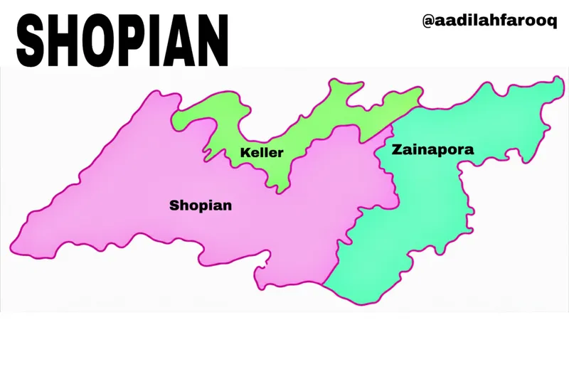 District Map of Shopian, Shopian