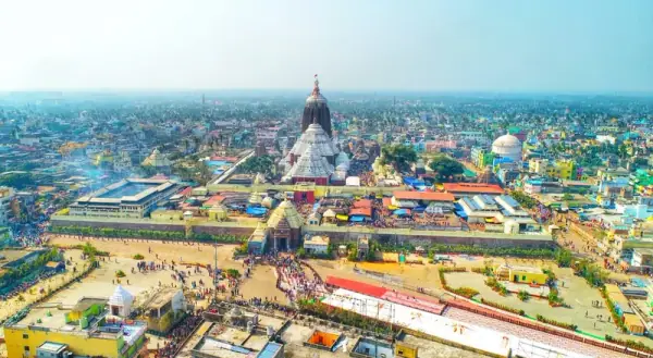 Puri (Jagannath) temple aerial, Puri (Jagannath)