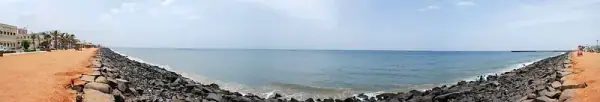 Pondicherry Beach panorama, Puducherry